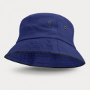 Bondi Premium Bucket Hat Black Sandwich Trim+Royal Blue