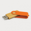 Helix 4GB Bamboo Flash Drive+Orange