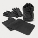 Seattle Scarf and Gloves Set+Black