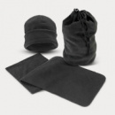 Seattle Scarf and Beanie Set+Black
