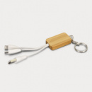 Bamboo Charging Cable Key Ring Rectangle+unbranded