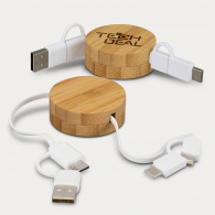 Bamboo Retractable Charging Cable image