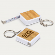 Bamboo Tape Measure Key Ring image