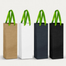 Champagne Ribbon Handle Paper Bag+Bright Green