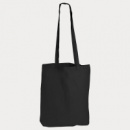 Coloured Cotton Long Handle Bag+Black