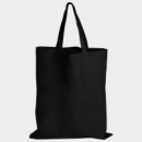 Coloured Cotton Short Handle Tote Bag+Black