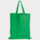 Coloured Cotton Short Handle Tote Bag+Green