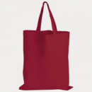 Coloured Cotton Short Handle Tote Bag+Maroon