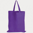 Coloured Cotton Short Handle Tote Bag+Purple