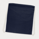 Cotton Drawstring Backpack+Navy