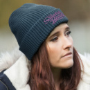 Galway Waffle Beanie+in use