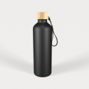 Gelato Aluminium Drink Bottle with Bamboo Lid+Black