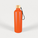 Gelato Aluminium Drink Bottle with Bamboo Lid+Orange