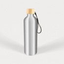 Gelato Aluminium Drink Bottle with Bamboo Lid+Silver