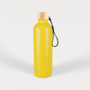 Gelato Aluminium Drink Bottle with Bamboo Lid+Yellow