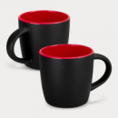 Mocha Coffee Mug Two Tone+Black Red