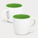 Mocha Coffee Mug Two Tone+White Bright Green