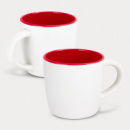 Mocha Coffee Mug Two Tone+White Red