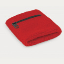 Wrist Sweat Band with Pocket+Red