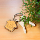 Santo House Shaped Key Ring+in use
