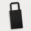 Small Flat Handle Paper Bag Portrait+Black