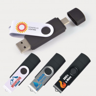 Swivel USB Flash Drive Dual 8GB image