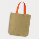 Thera Jute Tote Bag Coloured Handles+Orange