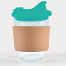 Vienna Coffee Cup Snap Lid Cork Band+Teal