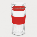 Divino Double Wall Glass Cup+Red