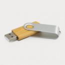 Helix 4GB Bamboo Flash Drive+Silver