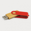 Helix 4GB Bamboo Flash Drive+Red